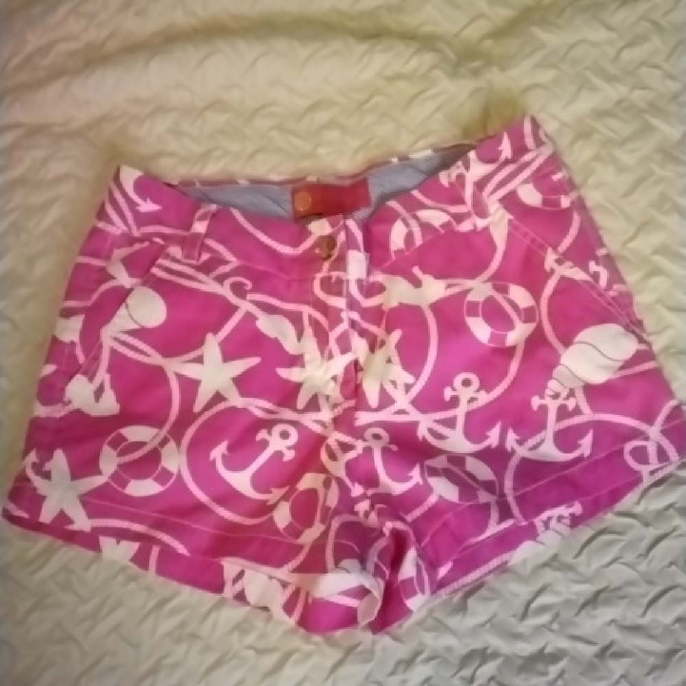 Pink Nautical Print Women's Shorts Size M